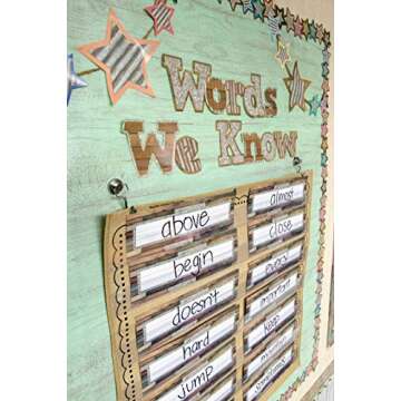 Teacher Created Resources Burlap 7 Pocket Chart (28" x 28") - 20837