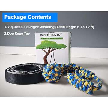 LOOBANI Outdoor Bungee Tug Toy - Interactive Dog Play for All Breeds