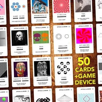 100 PICS Optical Illusions - Perfect Stocking Stuffer for Teens and Kids |100 Mind-Blowing Illusions | Contains 50 Cards in a Slide Reveal case | Ideal Gift for Travel