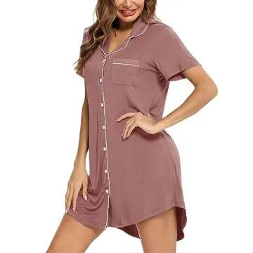 Pjmlifecoco Women’s Button Down Nightgowns for Ultimate Comfort