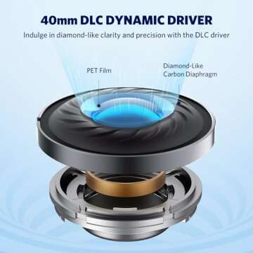 EarFun Wave Pro Active Noise Canceling Headphones, Wireless Over Ear Bluetooth Headphones, LDAC Hi-Res Sound, 5 Mics AI Clear Call, 80H Playtime, Multipoint Connection, Comfort Fit, Oat White