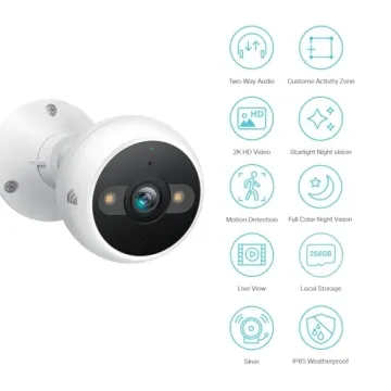 Kasa 2K QHD Security Camera with Night Vision
