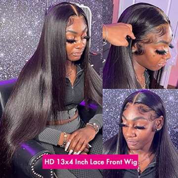 Iris Queen 12A Straight HD Lace Front Wig for Women