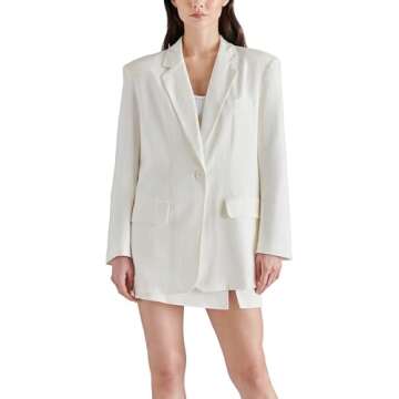 Stylish Steve Madden IMAAN Blazer for Women in Ivory