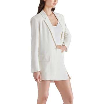Stylish Steve Madden IMAAN Blazer for Women in Ivory