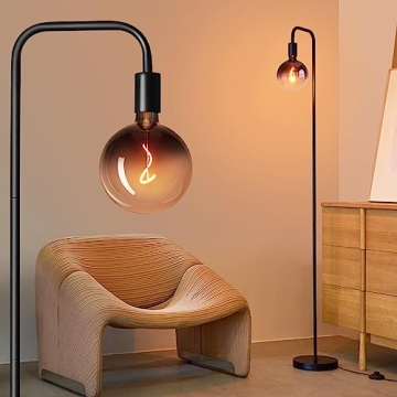 ONEWISH Floor Lamp - Minimalist Industrial Design with LED Bulb