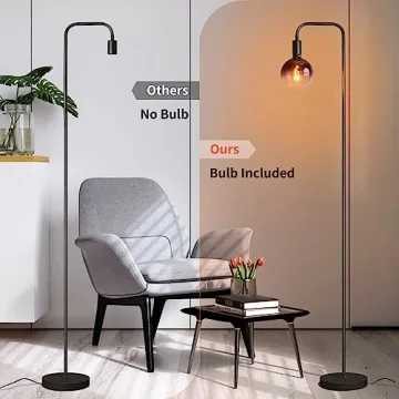 ONEWISH Minimalist Floor Lamp with Warm LED Lighting
