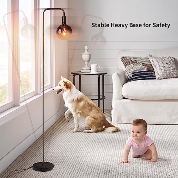 ONEWISH Minimalist Floor Lamp with Warm LED Lighting