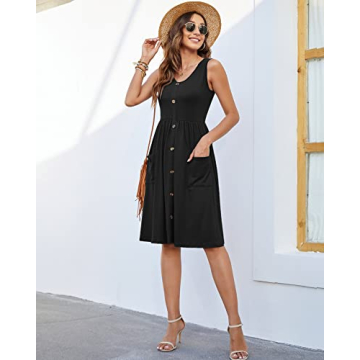 MOLERANI Women Summer Casual Loose Swing Dress with Pockets