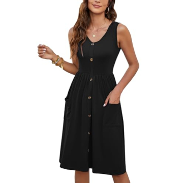 MOLERANI Women Summer Casual Loose Swing Dress with Pockets