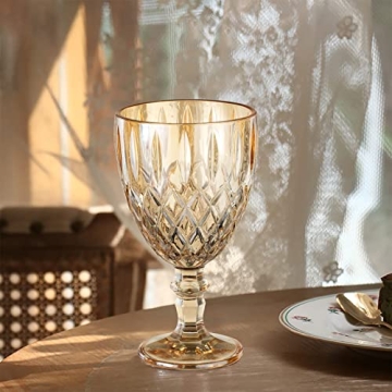 Vintage Wine Glasses Set of 6 Colored Goblets 11 Ounces