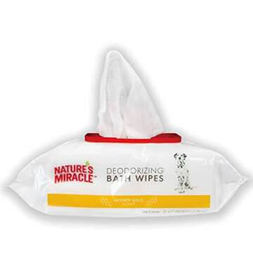 Nature's Miracle NM-7008 Deodorizing Honey Sage Wipes, 100 Count