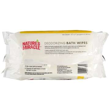 Nature's Miracle NM-7008 Deodorizing Honey Sage Wipes, 100 Count