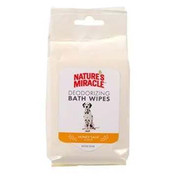 Nature's Miracle NM-7008 Deodorizing Honey Sage Wipes, 100 Count