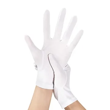 Elegant Satin White Gloves for Women - Wrist Length Stylish Accessory
