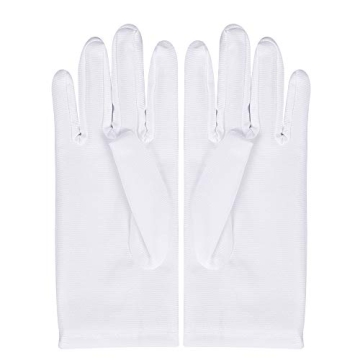 Elegant Satin White Gloves for Women - Wrist Length Stylish Accessory