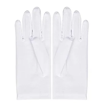Elegant Satin White Gloves for Women - Wrist Length Stylish Accessory