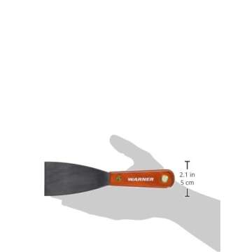 Warner Manufacturing Warner Tool 628 2" Full Flex Putty Knife, Carbon Steel, Rosewood Handle, Multicolor