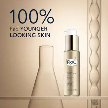 RoC Retinol Correxion Deep Wrinkle Retinol Face Serum with Ascorbic Acid, Daily Anti-Aging Skin Care Treatment for Fine Lines, Dark Spots, Acne Scars, 1 Ounce (Packaging May Vary)