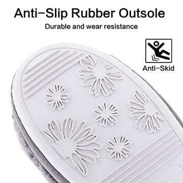 MIXIN Women's Comfort Warm Faux Fleece Fuzzy Ankle Bootie Slippers Plush Lining Slip-on House Shoes Anti-Slip Sole Indoor/Outdoor