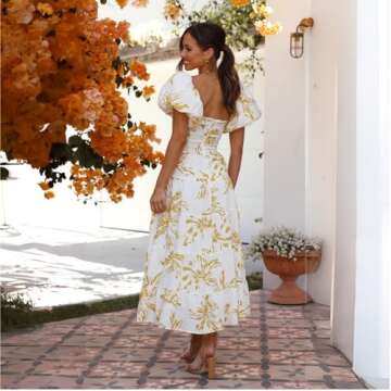 Charming V-Neck Floral Maxi Dress for Summer Fashion