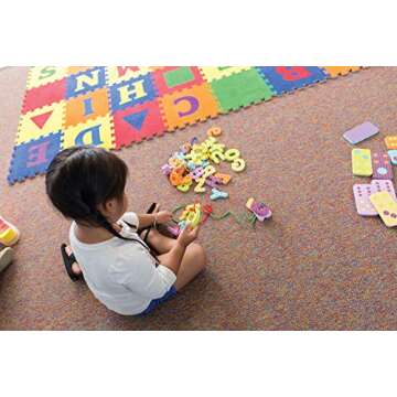 Chenille Kraft WonderFoam Lacing Letters and Numbers PAC4466, Colors May Vary, Approx. 2-3/4", 40 Count