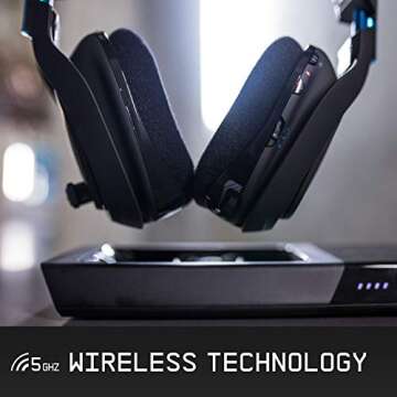 ASTRO Gaming A50 Wireless Dolby Gaming Headset for PlayStation 4 & PC - Black/Blue (2017 Model)