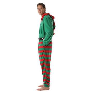 #followme Men’s Adult Onesie Holiday Microfleece Jumpsuit One-Piece Pajamas