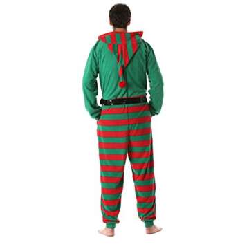 #followme Men’s Adult Onesie Holiday Microfleece Jumpsuit One-Piece Pajamas