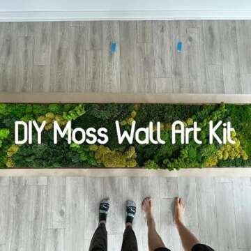 Prefleur Preserved Reindeer Craft Moss Natural Green DIY Kit Gardenning Art Wall Florist Decor Easter Table Decor Wedding Decor (3 OZ)(Green-02)