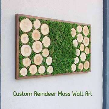 Prefleur Preserved Reindeer Craft Moss Natural Green DIY Kit Gardenning Art Wall Florist Decor Easter Table Decor Wedding Decor (3 OZ)(Green-02)