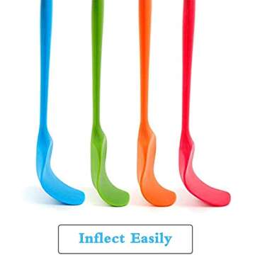 Delidge 4 Piece Silicone Spatulas Heat Resistant 11inch Large Rubber Spatulas for Baking, Cooking, and Mixing Non-Stick Flexible Seamless Spatulas with Stainless Steel Core