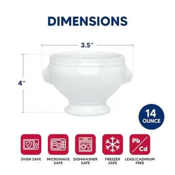 HIC Porcelain Lion's Head Bowl Set - 4 Elegant Bowls