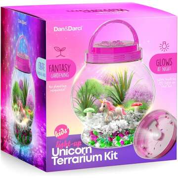 Unicorn Terrarium Kit - Magical Craft for Kids Ages 4-12