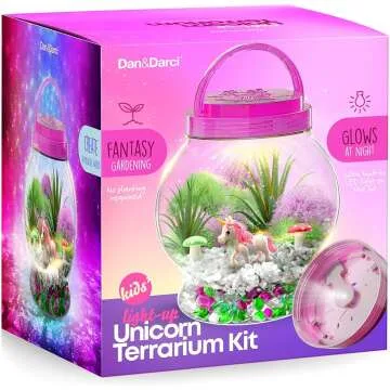 Unicorn Terrarium Kit - Magical Craft for Kids Ages 4-12