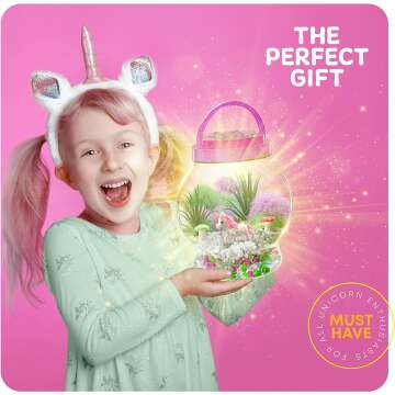Unicorn Terrarium Kit - Magical Craft for Kids Ages 4-12