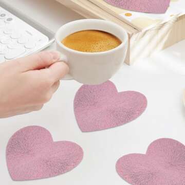 Heart-Shaped Placemats Set for Valentine's Day Dining