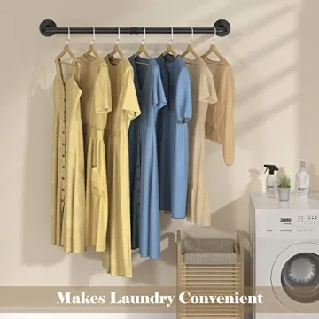 Elibbren Industrial Pipe Clothes Rack - Heavy Duty & Stylish