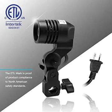 LimoStudio 11ft Extended Cable Light Socket for Photography