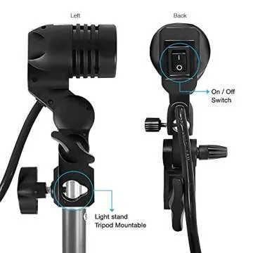 LimoStudio 11ft Extended Cable Light Socket for Photography