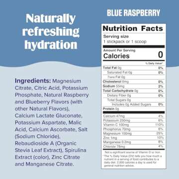 Ultima Replenisher Daily Electrolyte Powder Drink Mix – Blue Raspberry, 30 Servings – Hydration Powder with 6 Electrolytes and Trace Minerals – Keto Friendly, Vegan, Non-GMO and Sugar-Free