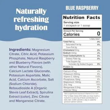 Ultima Replenisher Daily Electrolyte Powder Drink Mix – Blue Raspberry, 30 Servings – Hydration Powder with 6 Electrolytes and Trace Minerals – Keto Friendly, Vegan, Non-GMO and Sugar-Free