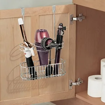 Over-Cabinet Hair Tool Holder for Organization