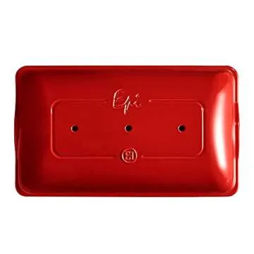 Emile Henry Epi Bread-Wheat Stalk Baguette Maker, 2 loaves, Burgundy