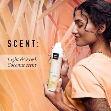 SGX NYC Happy Place Nourishing Dry Shampoo - Styling Vegan Dry Shampoo with Pro-Vitamin B5 and Biotin - Refreshing Coconut Scent - 6.5 oz