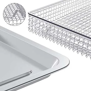 Stainless Steel Air Fryer Tray for Cuisinart TOA-060 & TOA-065
