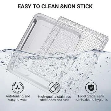 Stainless Steel Air Fryer Tray for Cuisinart TOA-060 & TOA-065