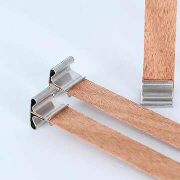 Durable Phinicco 200 PCS Wick Clips for Candle Making