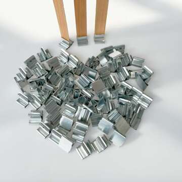Durable Phinicco 200 PCS Wick Clips for Candle Making