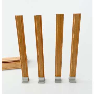 Durable Phinicco 200 PCS Wick Clips for Candle Making